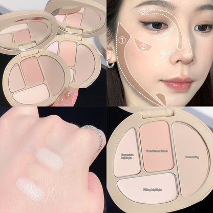 Facial Contouring Matte Highlighter Palette Blush Nose Cosmetic